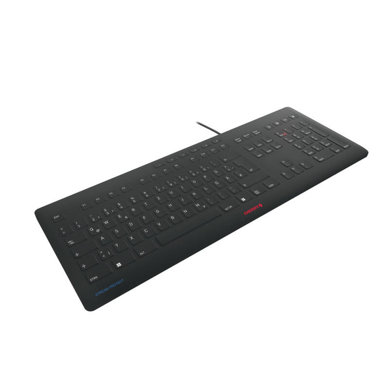 Teclado Alemán Cherry Stream Usb Qwertz Negro