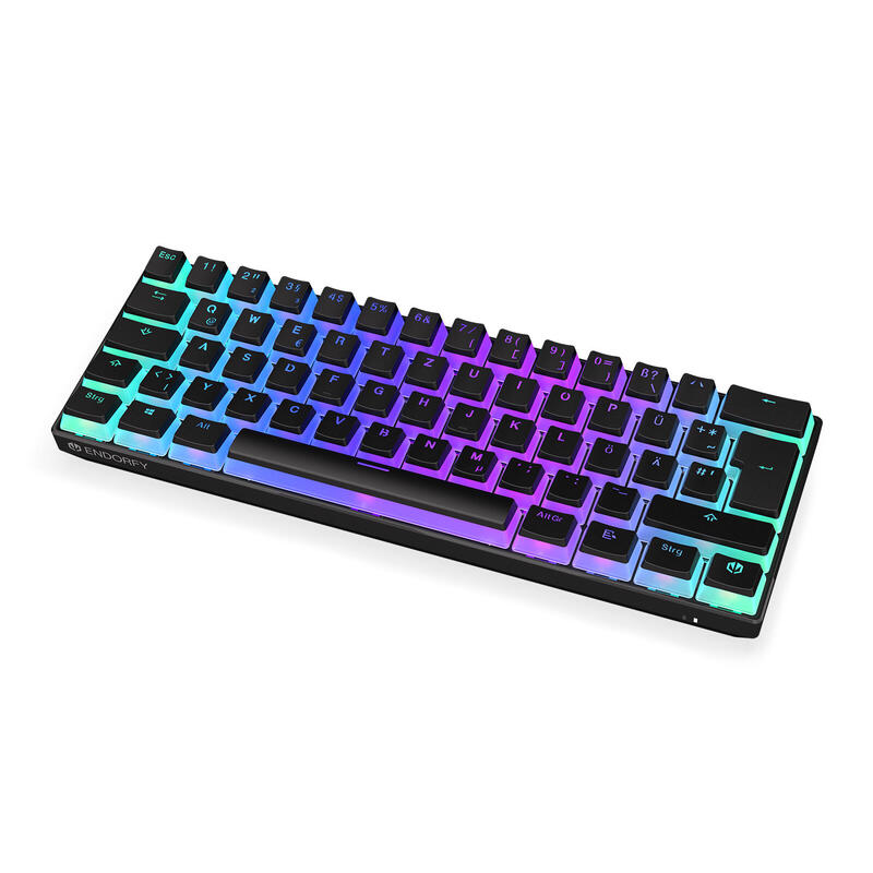 Teclado Alemán Endorfy Thock Compact Rf Inalámbrica + Usb Qwertz Negro