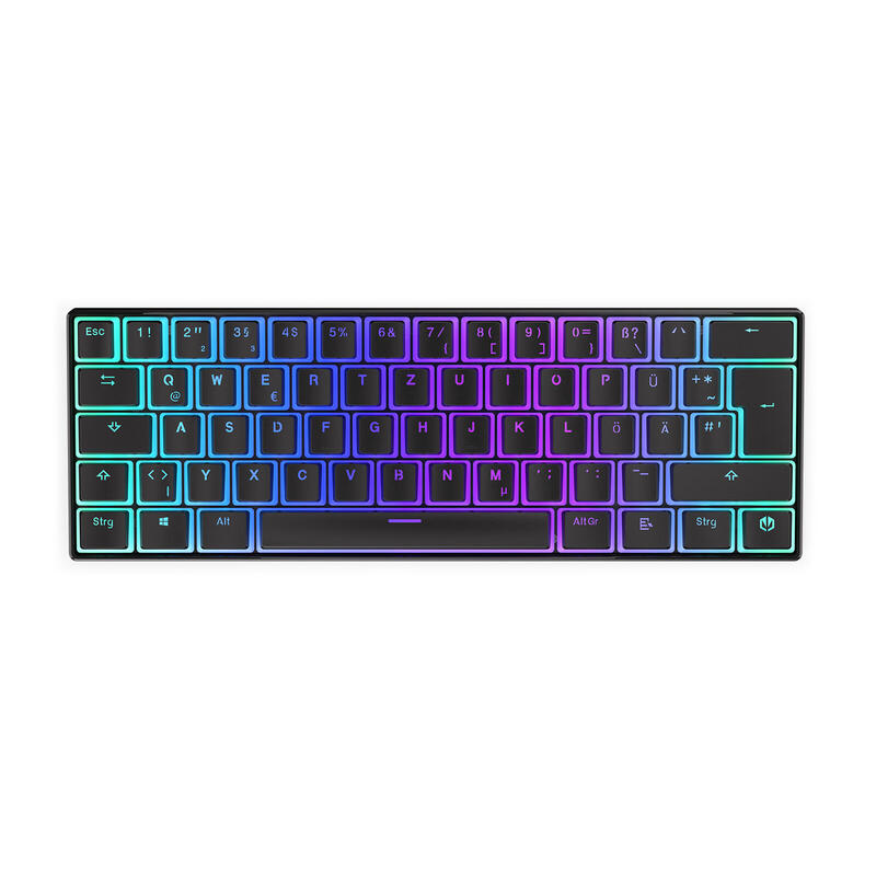 Teclado Alemán Endorfy Thock Compact Rf Inalámbrica + Usb Qwertz Negro