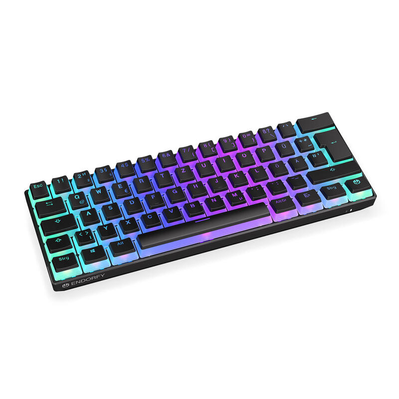 Teclado Alemán Endorfy Thock Compact Rf Inalámbrica + Usb Qwertz Negro