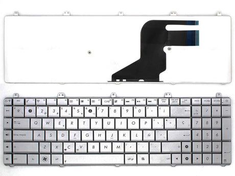Teclado Para Portátil Asus N55 N57 N55S N55Sf N55Sl N75 N75Sf N75Sl N75S N75Y Plateado