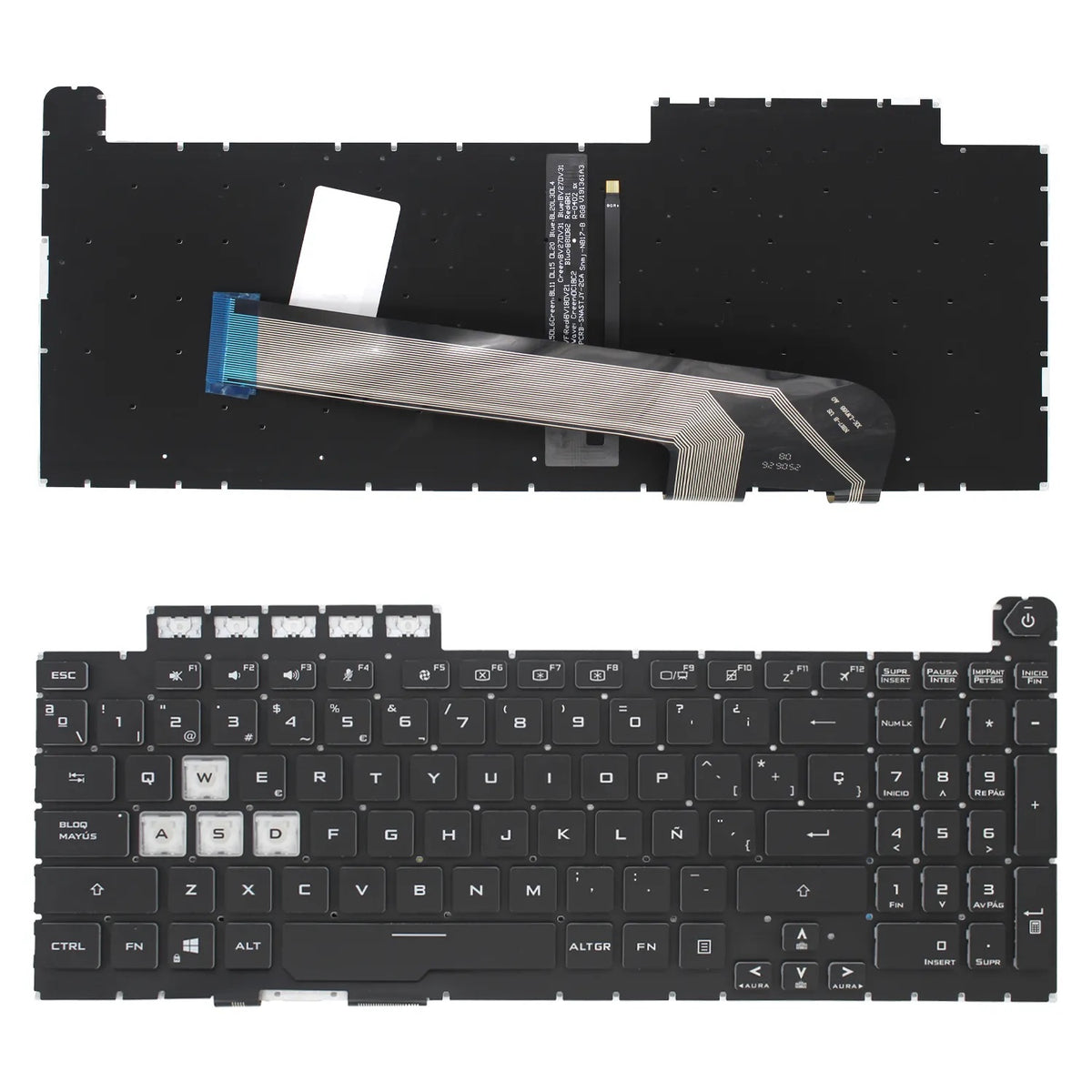 Teclado Para Portátil Asus Tuf Gaming F15 Fx506 Fa506 Fa506Q Fx506L Fa506U Shift Largo