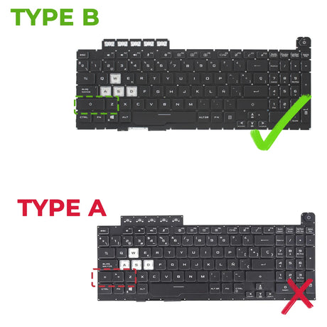 Teclado Para Portátil Asus Tuf Gaming F15 Fx506 Fa506 Fa506Q Fx506L Fa506U Shift Largo