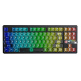 Teclado Aula Gasket F87 Pro V2 Black Mist Transparent Leobog X3 Rgb