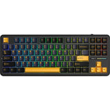 Teclado Aula Gasket F87 Thunder Black Graywood Rgb