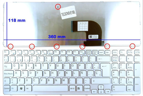 Teclado Blanco Para Portátil Sony Vaio Sve15 Sve17 Series