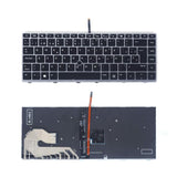 Teclado Compatible Español Para Hp Elitebook 840g5 840g6 Retroiluminación Con Trackpoint, Marco Plateado Con Teclas Negras