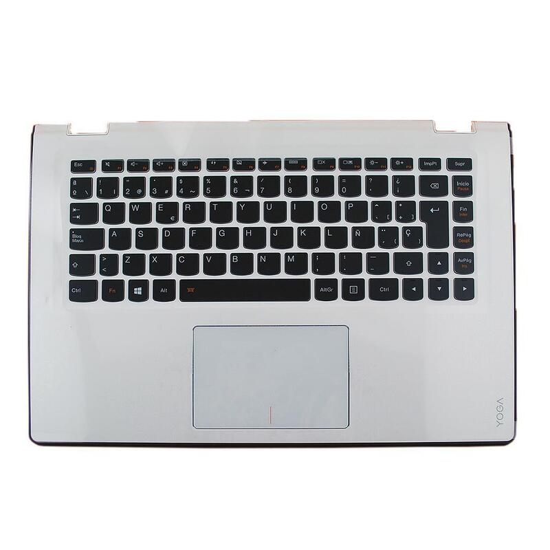 Teclado Completo Para Portátil Lenovo Yoga 2 13" Negro Con Carcasa Blanca