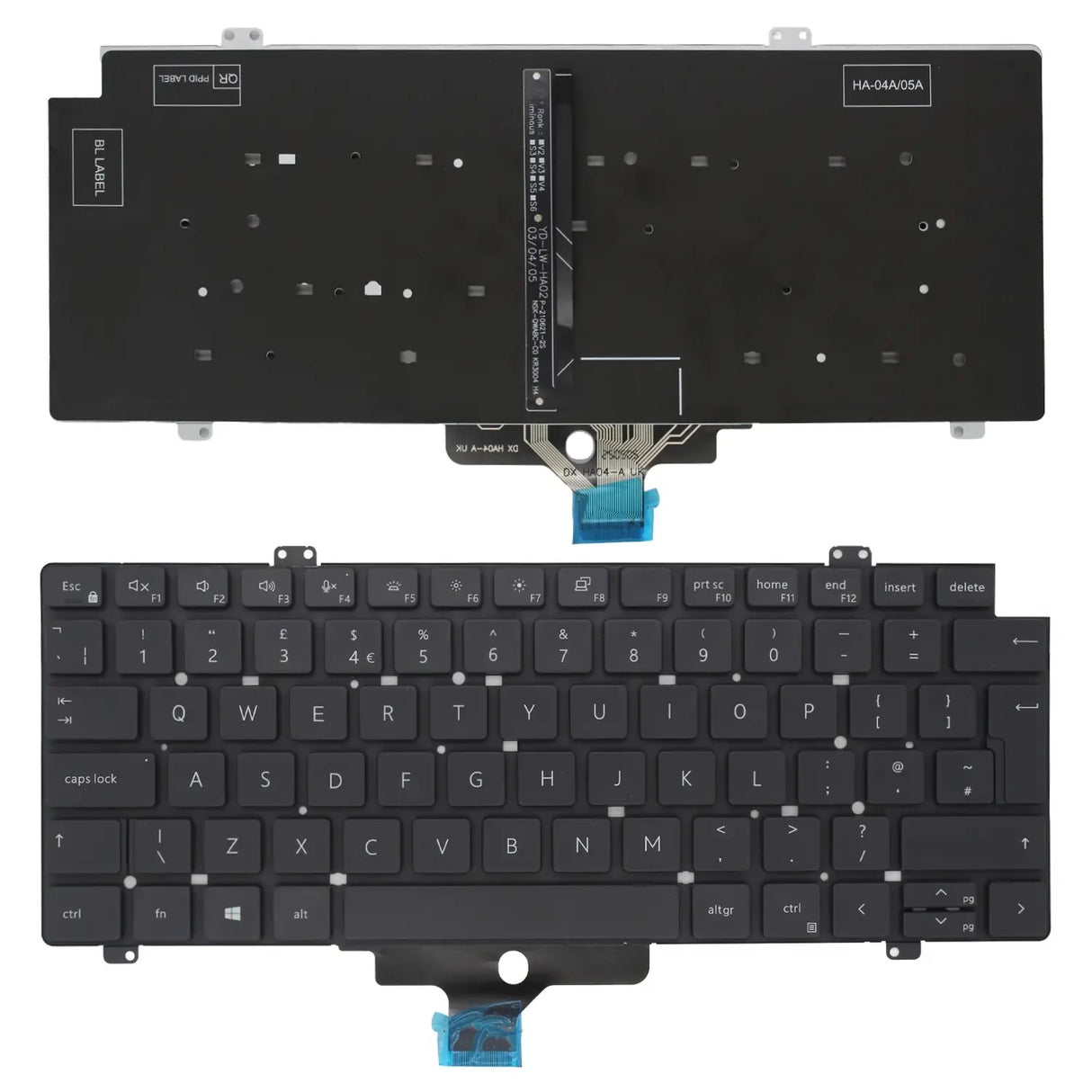 Teclado Para Portátil Dell Latitude 7430 7520 7521 5420 5421 5430 | 0Pc0J4 0Fj5Tv 0K4Wgn Retroiluminado Negro Inglés