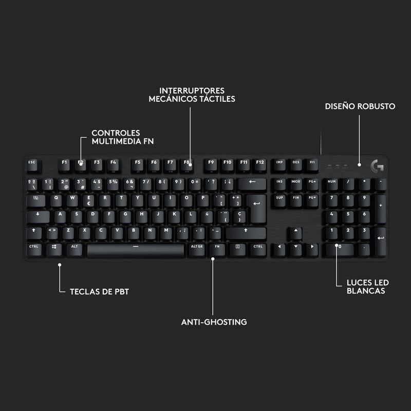 Teclado Español Logitech G G413 Se Usb Qwerty Negro
