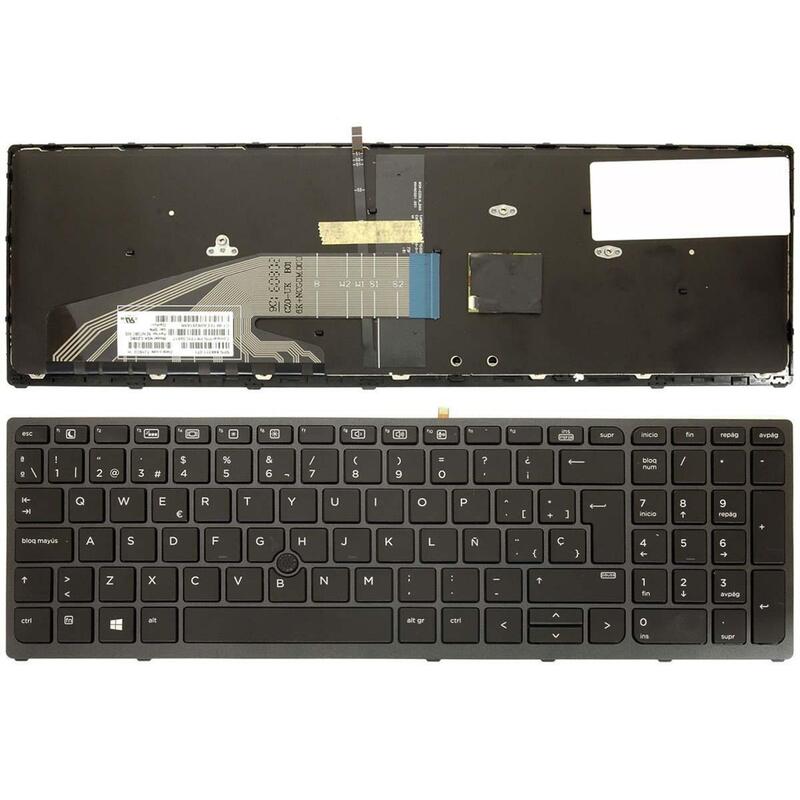 Teclado Hp Original Reacondicionado Español Para Portátil Hp Zbook 15 G3 G4  1 Año De Garantia