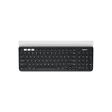 Teclado Inglés Logitech K780 Multi-Device Wireless Keyboard Rf Wireless + Bluetooth Qwerty Gris, Blanco