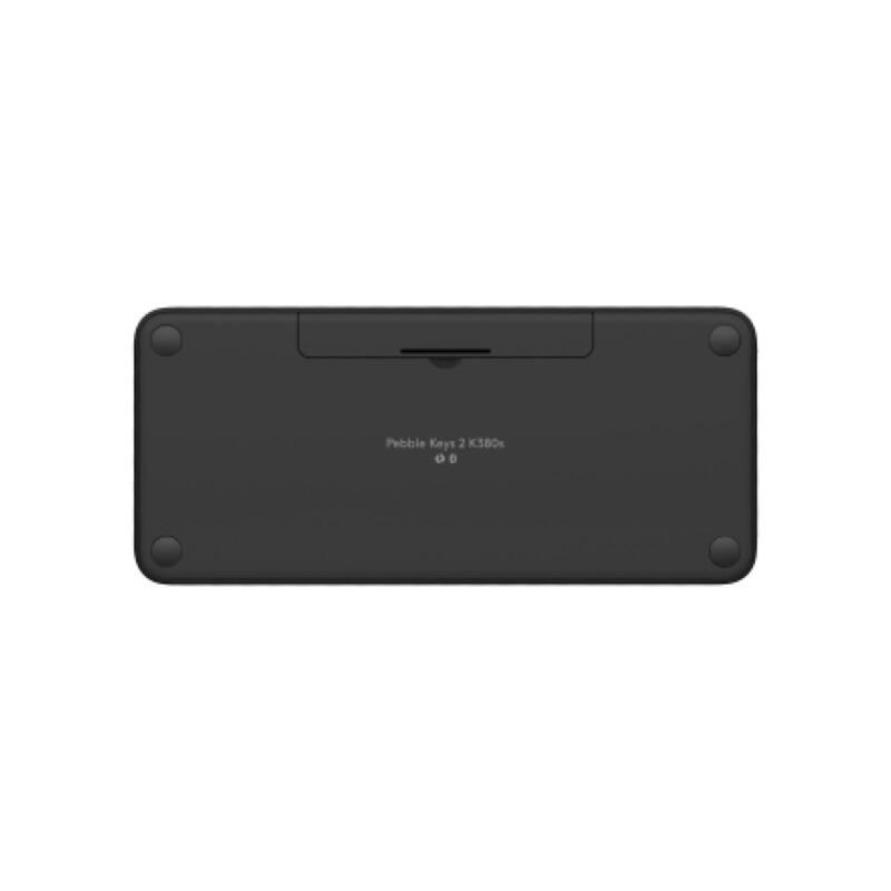 Teclado Inglés Logitech Pebble Keys 2 K380s Rf Wireless + Bluetooth Qwerty Internacional De Ee.Uu. Grafito