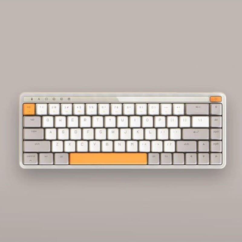 Teclado Ingles Mecánico Miiiw Art Series Z680 Switches Gateron Amarillo Blanco