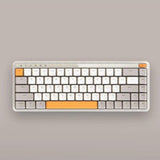 Teclado Ingles Mecánico Miiiw Art Series Z680 Switches Gateron Amarillo Blanco