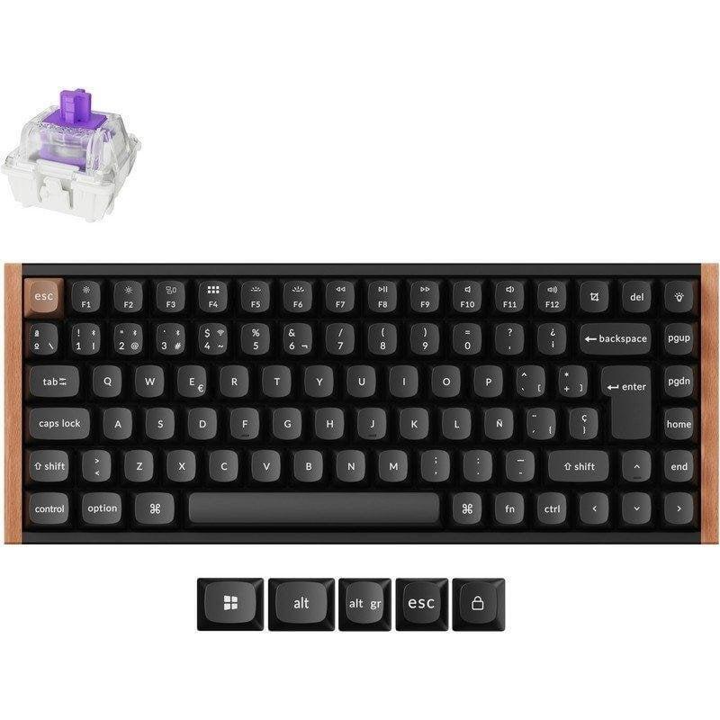Teclado Keychron K2 He Hall Effect Magnético Inalámbrico 75% Con Switches Magnéticos Y Rgb