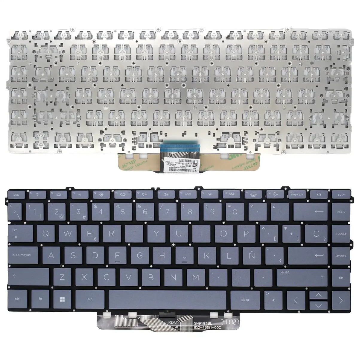 Teclado Para Portátil Hp L96530-071 L96530-131 L96530-161 Azul Retroiluminado