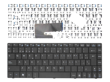 Teclado Para Portátil Msi X340 Ms-6837D V103522Ak1 S1N-1Ees2C1-Sa0