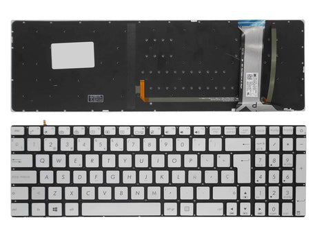 Teclado Para Portátil Asus N551 N551J N551Jb N551Jk N551Jm N551Jq Plata 0Knb0-662Bit00