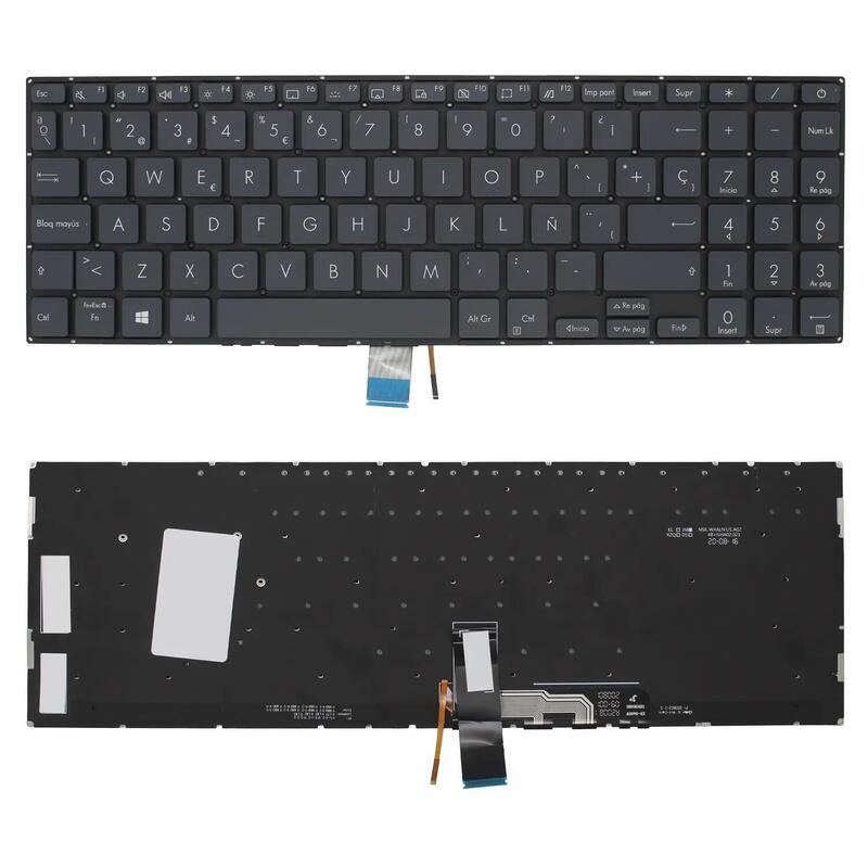Teclado Para Portátil Asus Zeenbook Pro 15 Ux535l Ux535lh Ux535li Ux535qa Ux535qe Verde Gris Retroiluminación