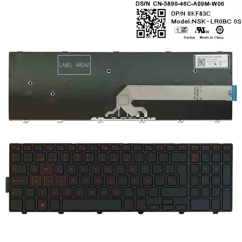 Teclado Para Portátil Dell Inspiron Gaming 15 7559 Negro