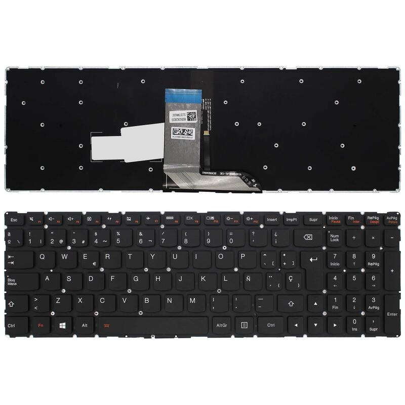 Teclado Para Portátil Lenovo Ideapad Yoga 700 15isk Negro Retroiluminado