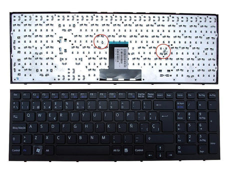 Teclado Para Portátil Sony Vaio Vpc-Eb Vpc-Eb1M1E Vpceb2M1E Vpceb3M1E Vpc-Eb32Fm Negro