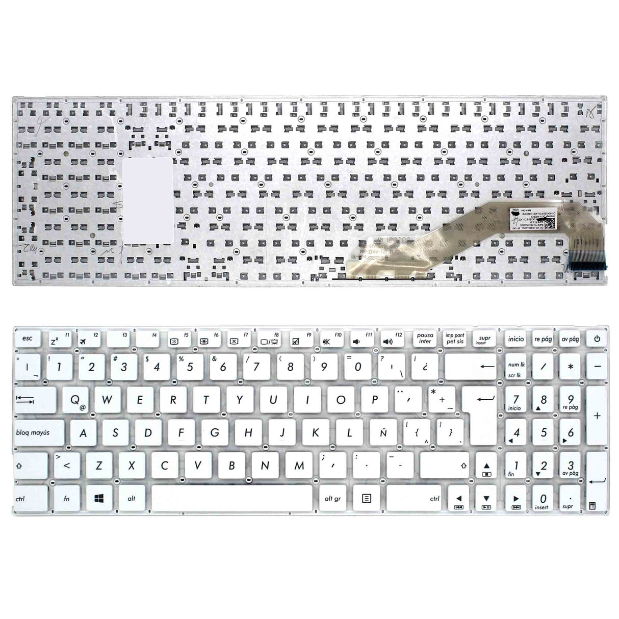 Teclado Para Portátil Asus F541 F541S F541Sa F541Sc F541U F541Ua Blanco Latino