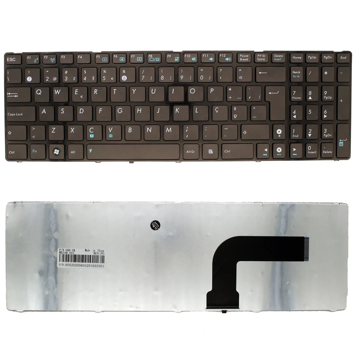 Teclado Para Portátil Asus N61 N61V N61W N61J N61Ja N61Jq N61Jv N61Vf Portugués