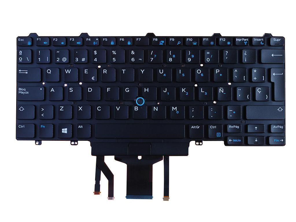 Teclado Para Portátil Dell Latitude E5450 E7250 E7450 Retroiluminado Y Con Pointstick