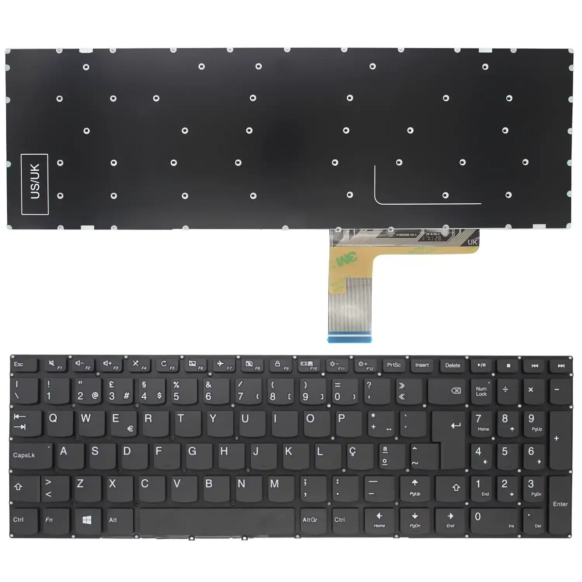 Teclado Para Portátil Lenovo V110-15Ast V110-15Iap V110-15Ikb V110-15Isk En Portugues