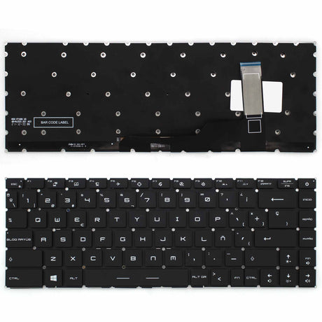 Teclado Para Portátil Msi Stealth 15M Gs66 Stealth Ge66 Raider Retroiluminado