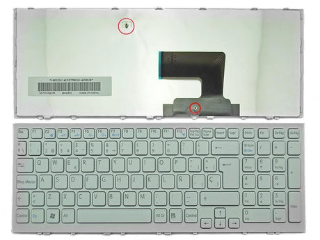 Teclado Para Portátil Sony Vaio Vpc-Ee Series En Blanco Aene7P00110