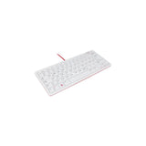 Teclado Raspberry Pi Oficial De La Fundación Raspberry Pi Blanco/Rojo, Diseño De, Incl. Concentrador Usb De 3 Puertos Rb-Tasta01w