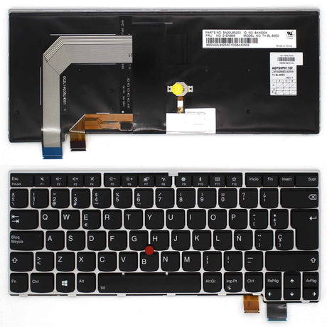 Teclado Retroiluminado Para Portátil Lenovo Thinkpad T460S Marco Plata