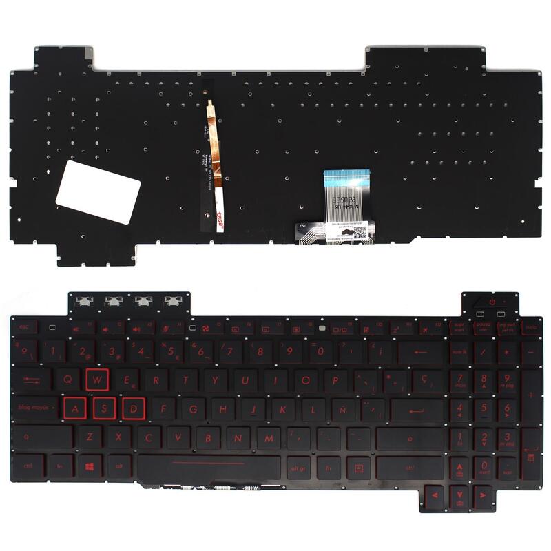 Teclado Retroiluminado Para Portátil Asus Tuf Gaming Fx504 Fx504gd Fx504ge Fx504gm Series