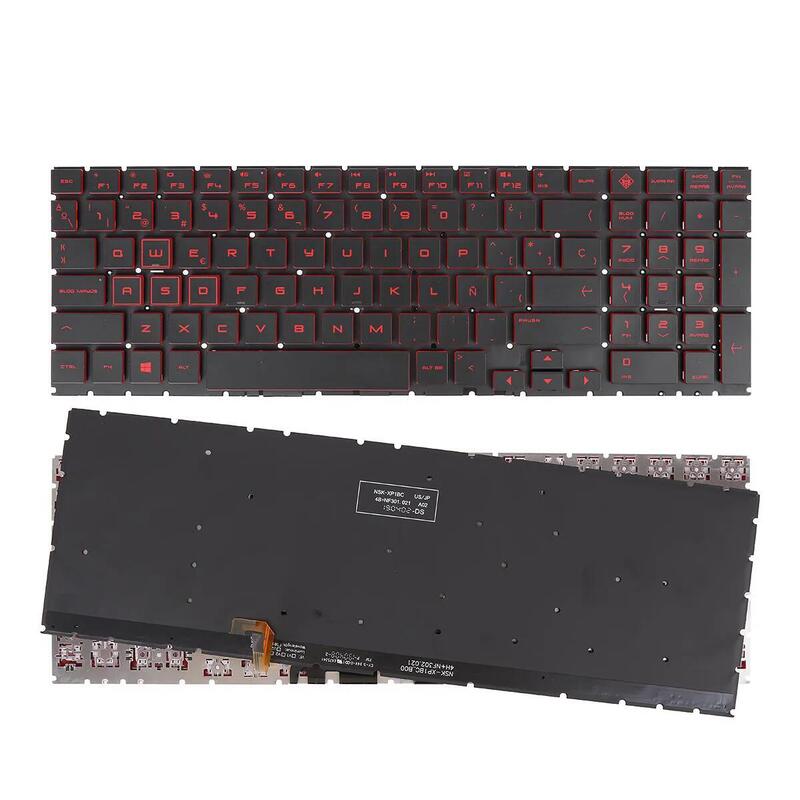 Teclado Retroiluminado Para Portátil Hp Omen 15 Dc 15 Dc000 15t Dc000 15 Dc0010nr Tpn Q211 Negro