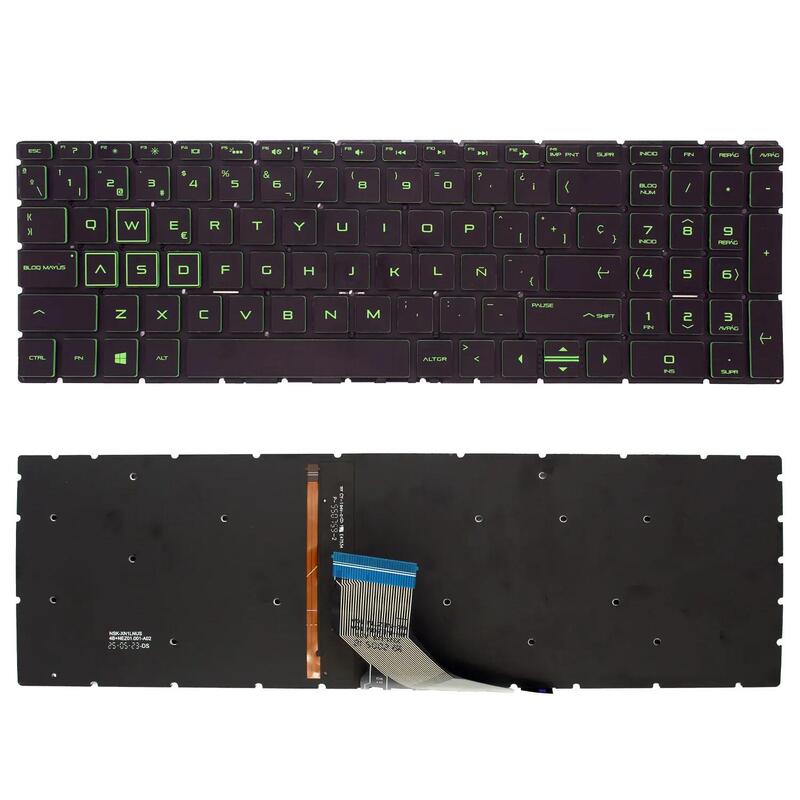 Teclado Retroiluminado Para Portátil Hp Pavilion Gaming 15 Cx Negro Intro Pequeño