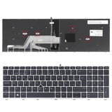 Teclado Retroiluminado Para Portátil Hp Probook 450 G5 455 G5 470 G5 Plata