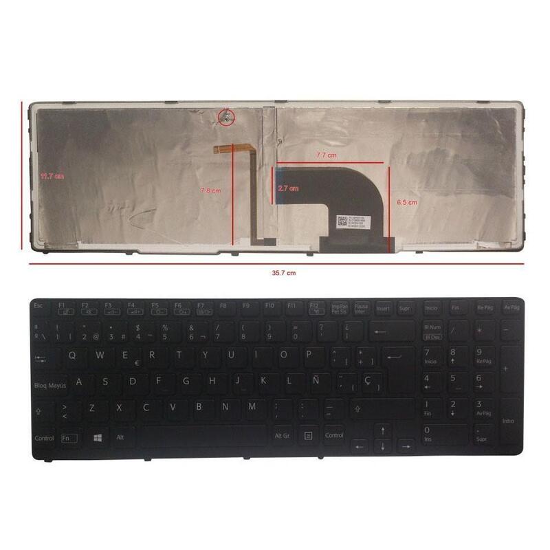 Teclado Retroiluminado Para Portátil Sony Vaio Sve15 Sve17 Series Negro