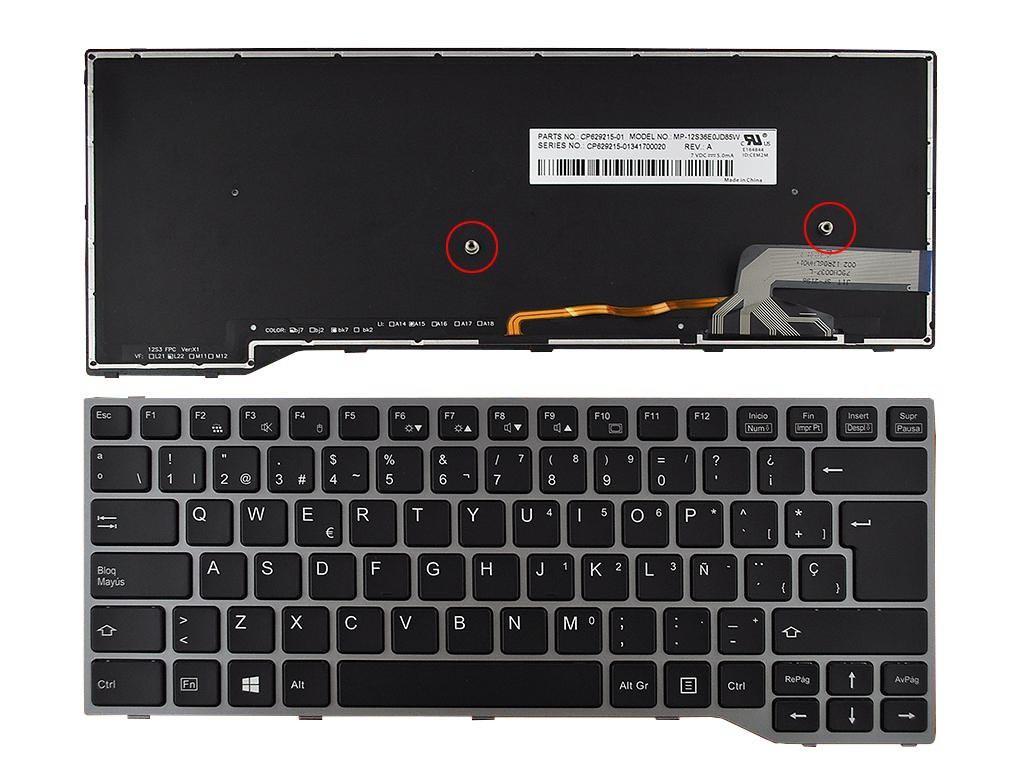 Teclado Retroiluminado Para Portátil Fujitsu Lifebook E743 E744 E733 E734