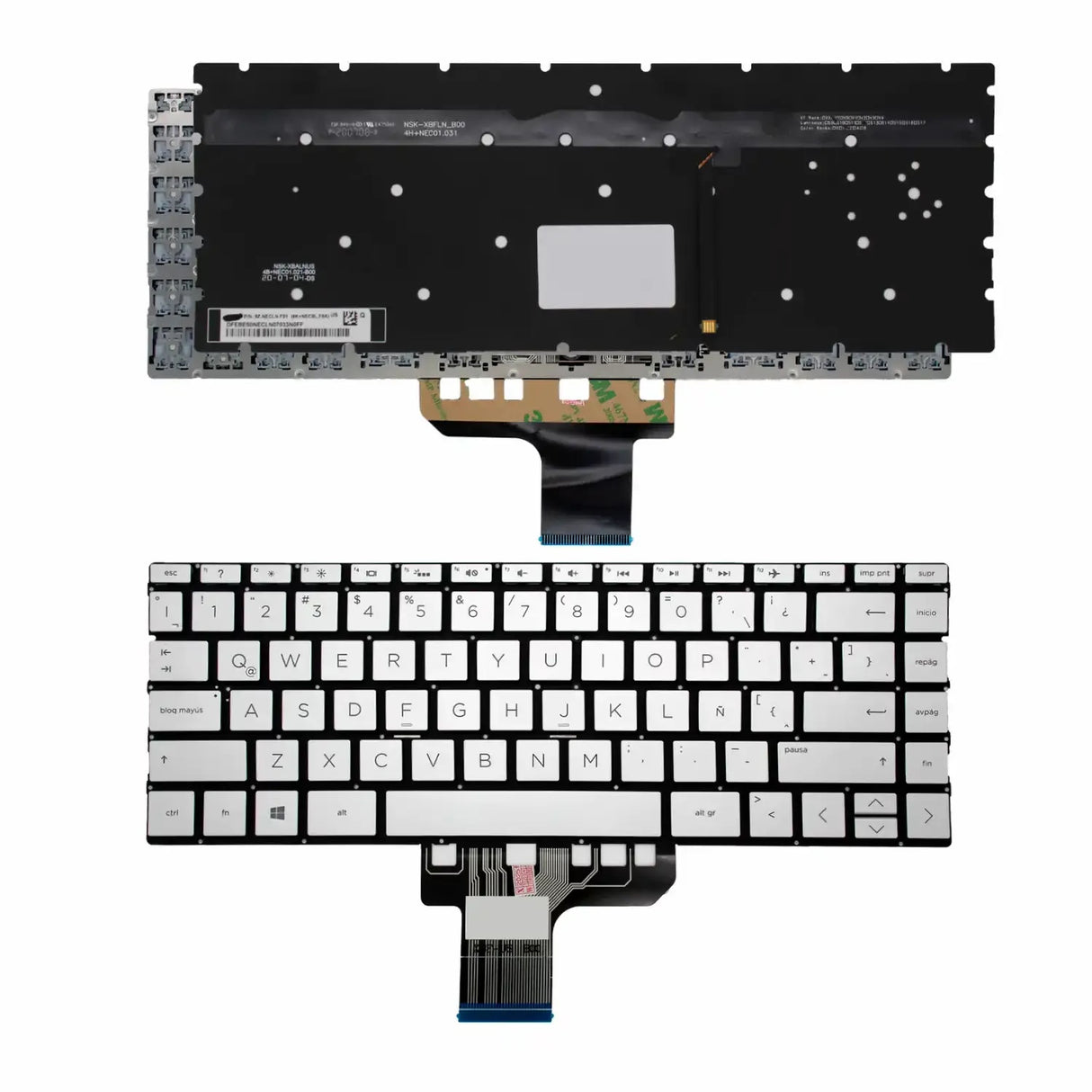 Teclado Retroiluminado Para Portátil Hp Pavilion 13-An0000 13-An0000Ns Latino