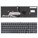 Teclado Retroiluminado Para Portátil Hp Probook 450 G5 455 G5 470 G5 Plata