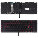 Teclado Retroiluminado En Rojo Para Portátil Lenovo Legion Y520 Y520-15Ikb R720 R720-15Ikb Negro