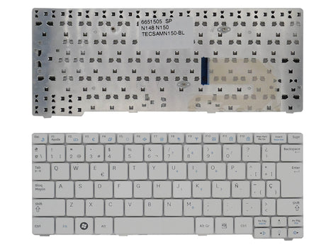 Teclado Para Portátil Samsung Nb30 N128 N148 N145 N150 Np10 Blanco
