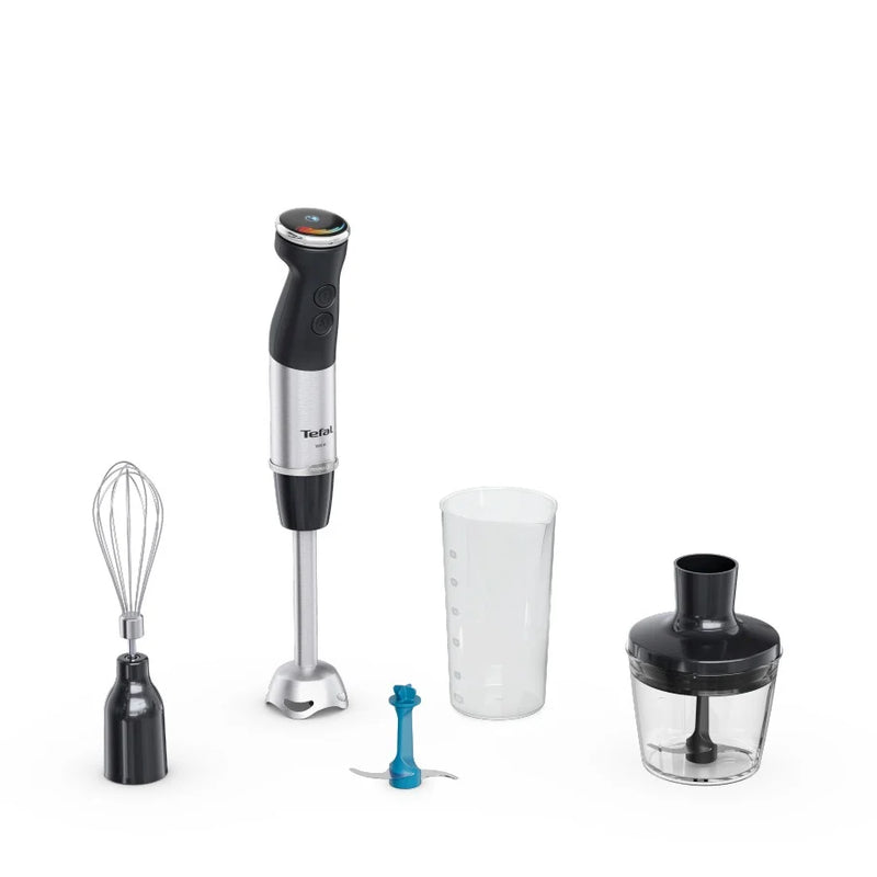 Tefal Hb67e830 Quickchef+ Hand Blender, Black Stainless Steel