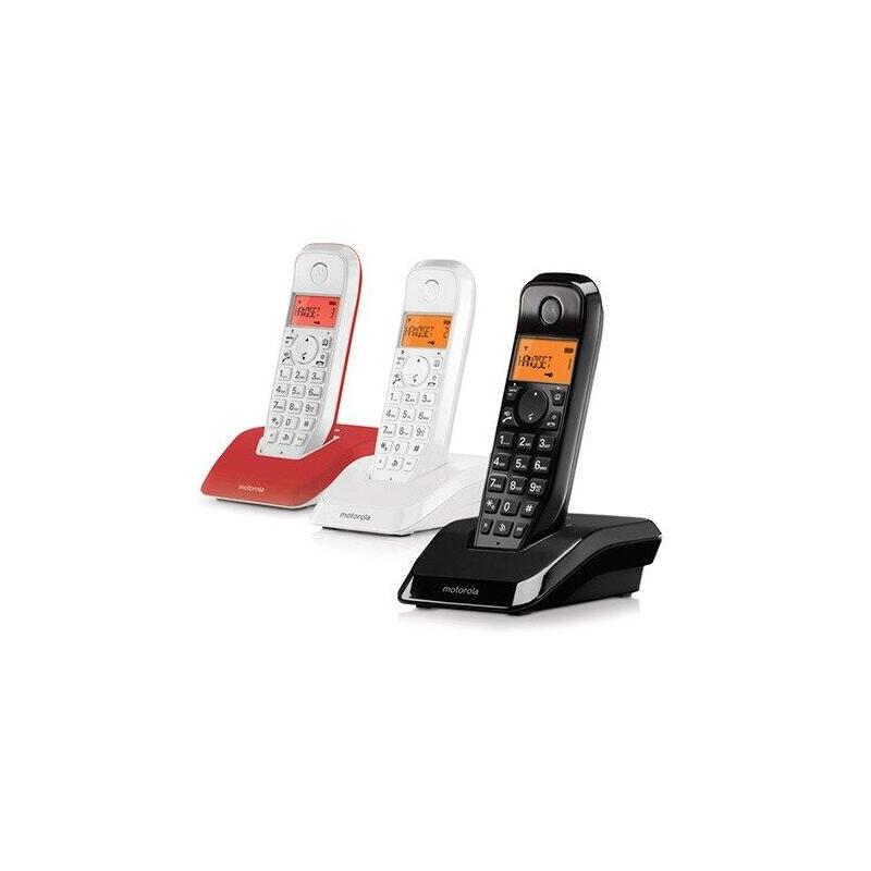 Telef. Inalambrico Dect Digital Motorola S1203trio Blanco Negro Rojo/Pantalla Retroiluminada/M.Libres 107s1203mixcolor