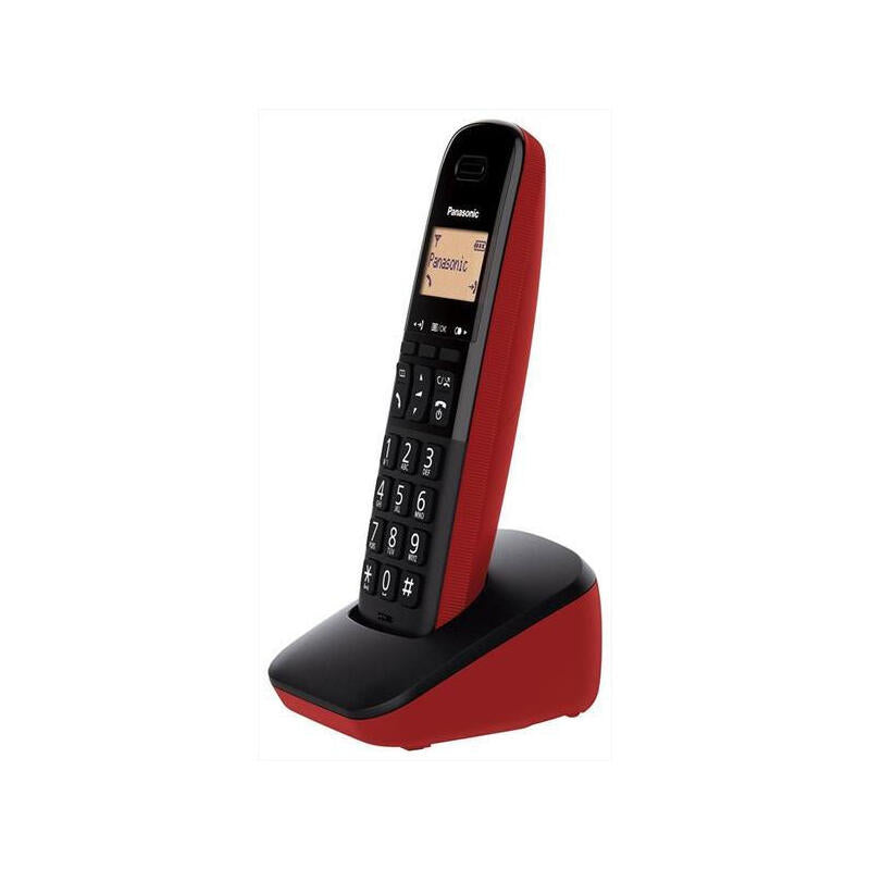 Telefono Inalambrico Panasonic Cordless Kx-Tgb610jtr Rojo 50 Numeros En Agenda Bloqueo Numeros 2*Aaa