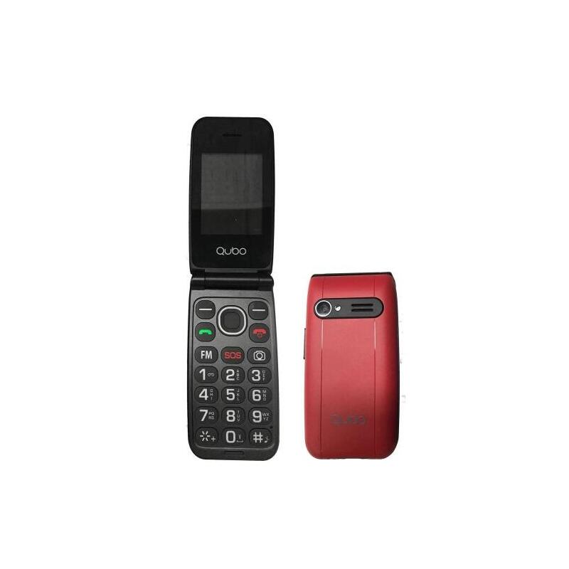Telefono Libre Qubo Neo Nw 2.4" 32+32gb Camara 0,3 Mp Linterna Altavoz Manos Libres Radio Fm Rojo