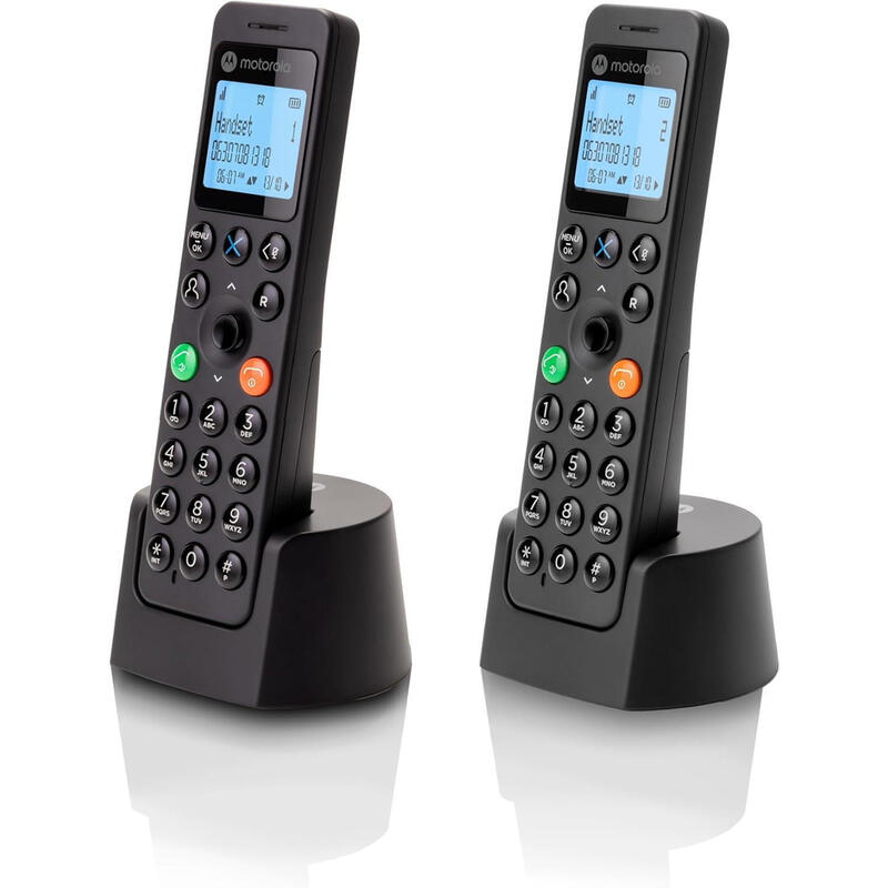 Teléfono Motorola Dot202 Dect Duo Negro